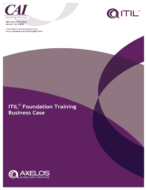 ITIL Foundation Training Business Case