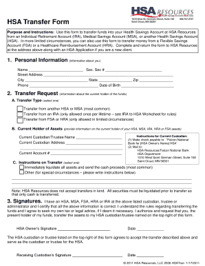 HSA Transfer Form