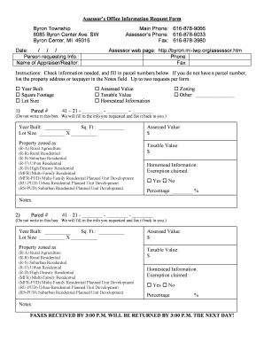 Assessor’s Office Information Request Form