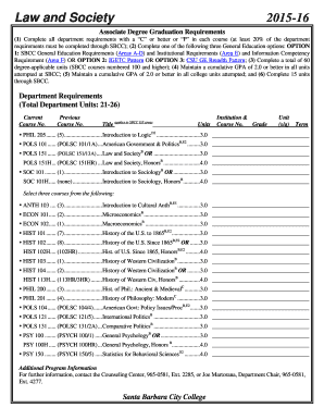Associate Degree Graduation Requirements