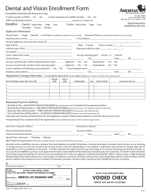 Dental and Vision Enrollment Form