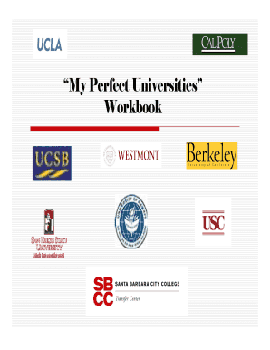 My Perfect Universities Workbook