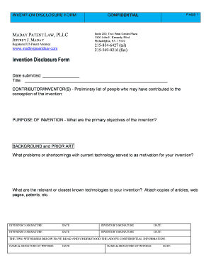 Invention Disclosure Form