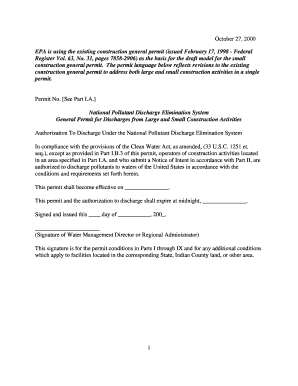 NPDES Construction General Permit