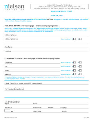ISBN Application Form