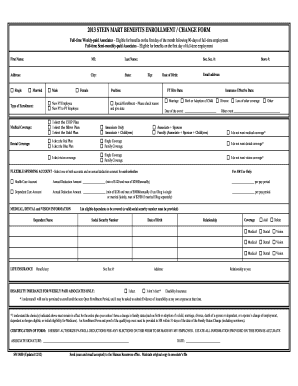 Stein Mart Benefits Enrollment Form