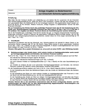 Anlage Angaben zu Bedarfswerten