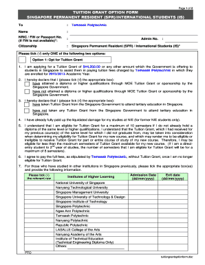 Tuition grant