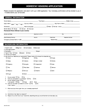 Homestay Housing Application