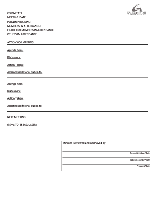 Committee Meeting Minutes Template