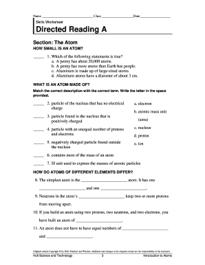 Atom Worksheet