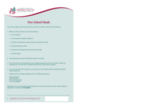 Free School Meals Application