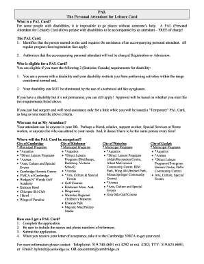 PAL Card Application