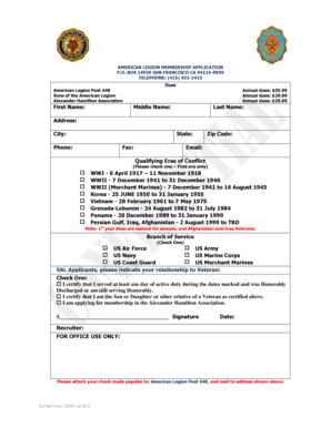 American Legion Membership Application