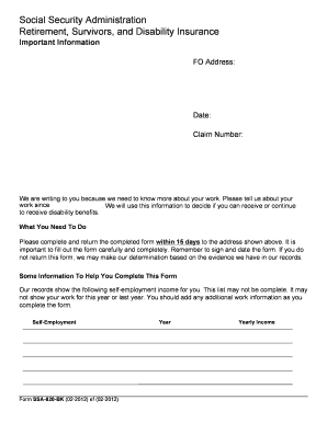 Work Activity Report - Self-Employment