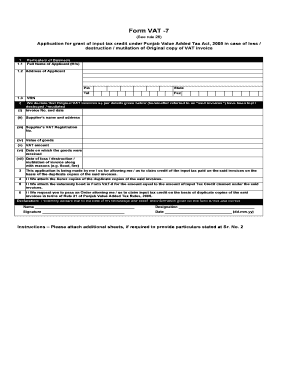 VAT-7 Form