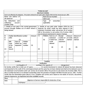 Form 26B Tax Refund Claim