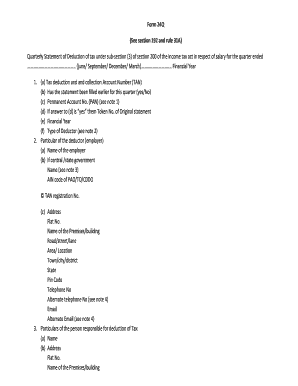 Form 24Q Quarterly Statement of Deduction of Tax