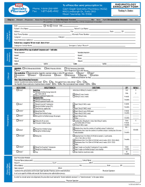 Rheumatology Enrollment Form