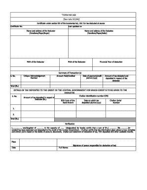 Form 16B Certificate for TDS