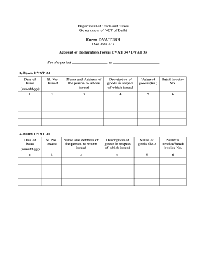 Delhi DVAT 35B Form