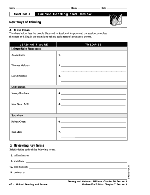 Economic Theories Guided Reading and Review