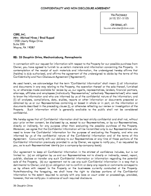 Confidentiality and Non-Disclosure Agreement