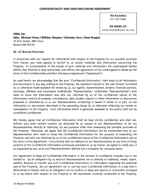 Confidentiality and Non-Disclosure Agreement