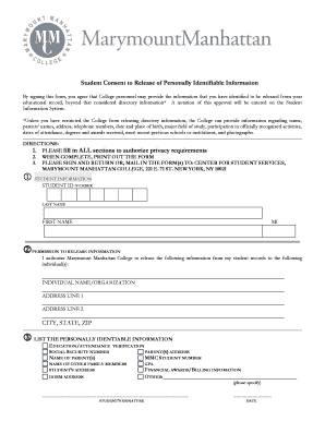 Student Consent to Release PII