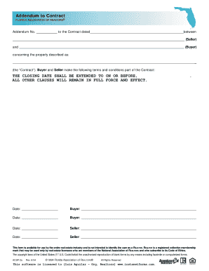Addendum to Real Estate Contract