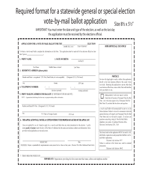 California Vote-By-Mail Ballot Application