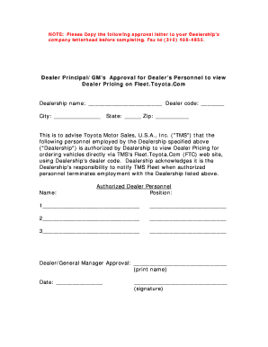 Dealer Approval for Personnel to View Dealer Pricing