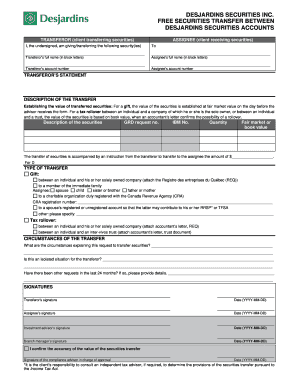 Desjardins Securities Transfer Form