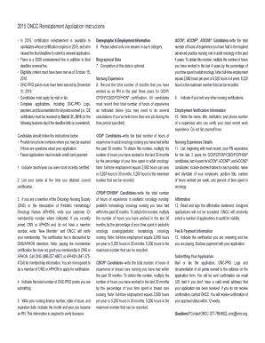 2015 ONCC Certification Reinstatement Application