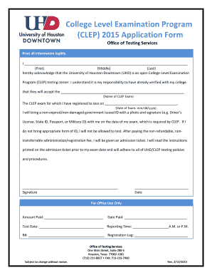 CLEP 2015 Application Form