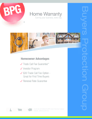 BPG Home Warranty Plan