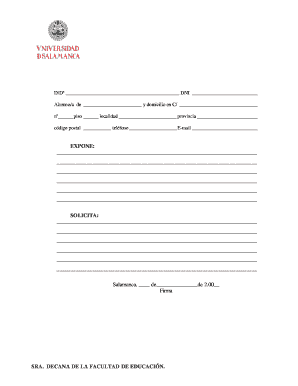 Formulario de solicitud del estudiante