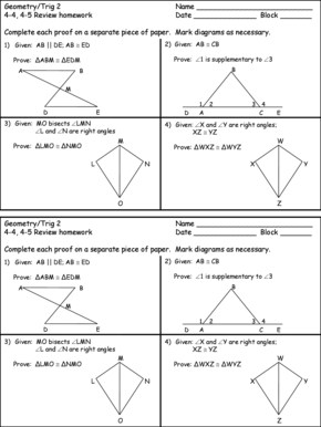Geometry Proof Homework