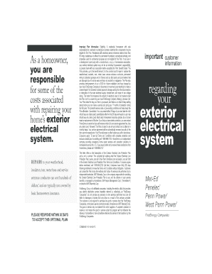 Exterior Electrical Line Protection Plan Acceptance Form