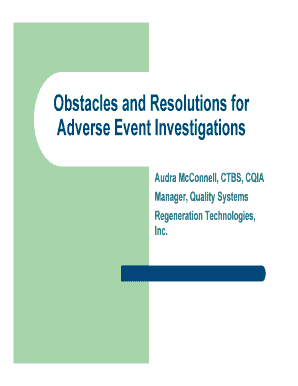 Adverse Event Investigation Form