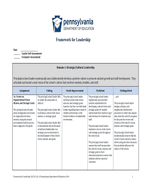 Pennsylvania Leadership Self-Assessment Form