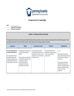 Pennsylvania Leadership Self-Assessment Form