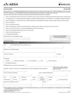 Absa Life Series Application Form