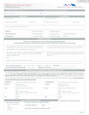 Making Home Affordable Hardship Affidavit