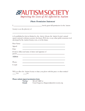 Photo Permission Statement