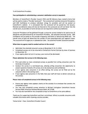 CenterPoint Consumer Satisfaction Survey