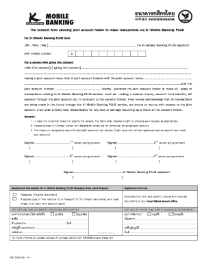 K-Mobile Banking PLUS Joint Account Consent Form