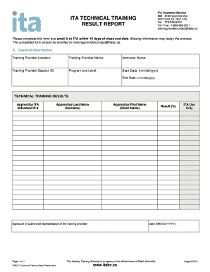 Technical Training Result Report