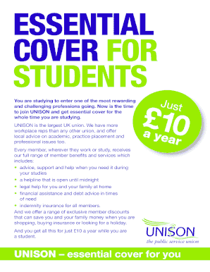 UNISON Student Membership Application Form