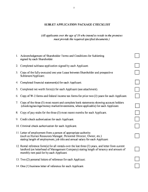 Sublet Application Warwick Owners Corp Jackson Heights New York Sublet Application Warwick Owners Corp Jackson Heights New York